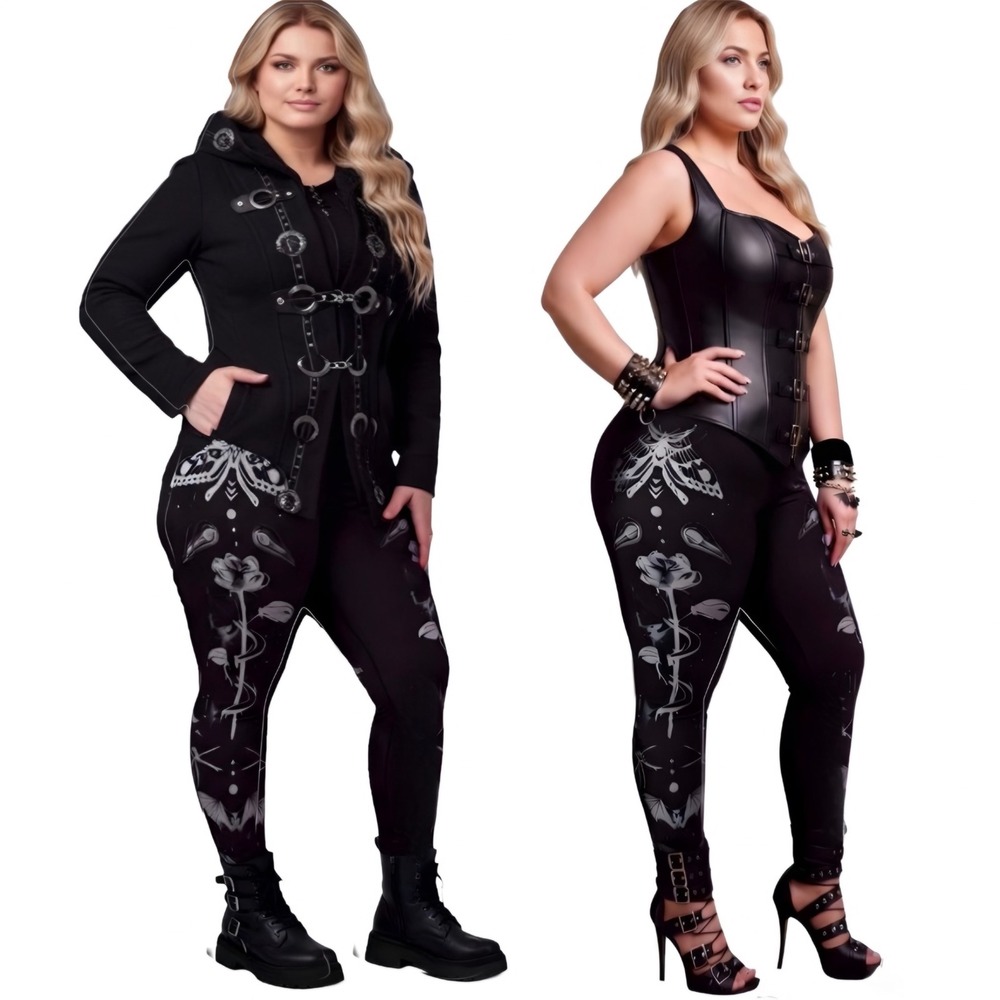 TORRID Nightfall "Gothic Totem" Full Length Printed Legging NWT Size 4X - Picture 1 of 12